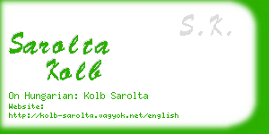 sarolta kolb business card